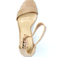 NUDE CROC PRINT BLOCK HEEL SANDAL