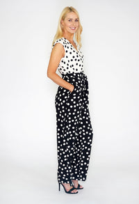 Polka Dot Wide Leg Jumpsuit