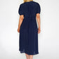 Navy Polka Dot Buttoned Dress