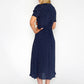 Navy Polka Dot Buttoned Dress