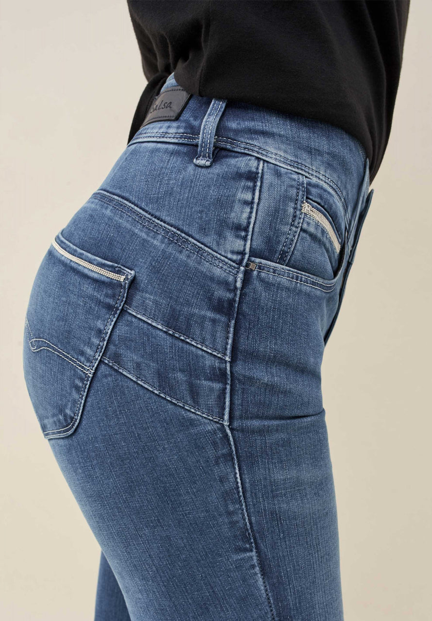 PUSH IN SECRET SKINNY JEANS WITH SHINY DETAILS