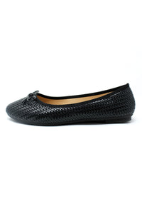 Black Woven Effect Pump