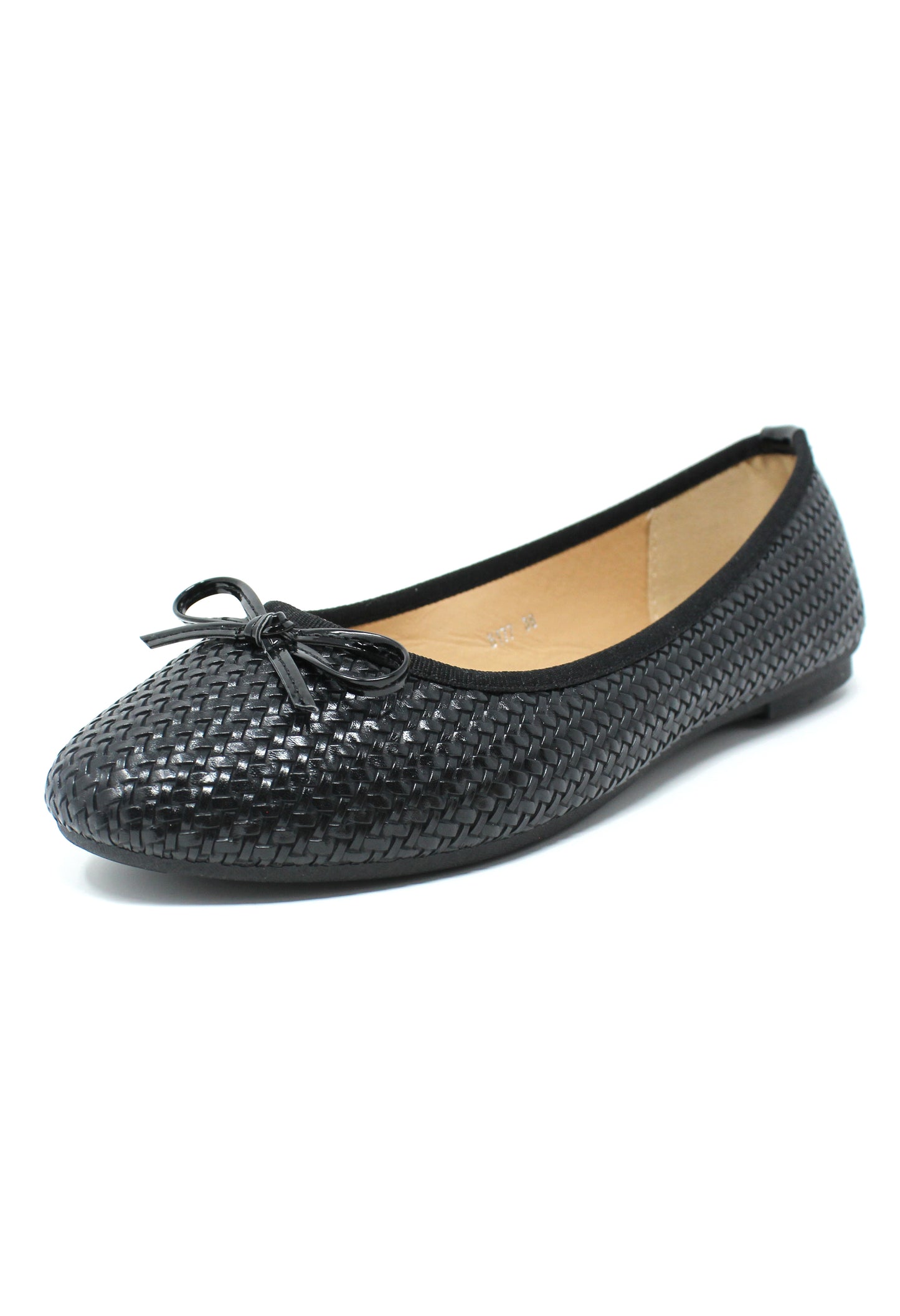 Black Woven Effect Pump