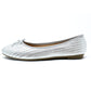 Silver Woven Effect Pump