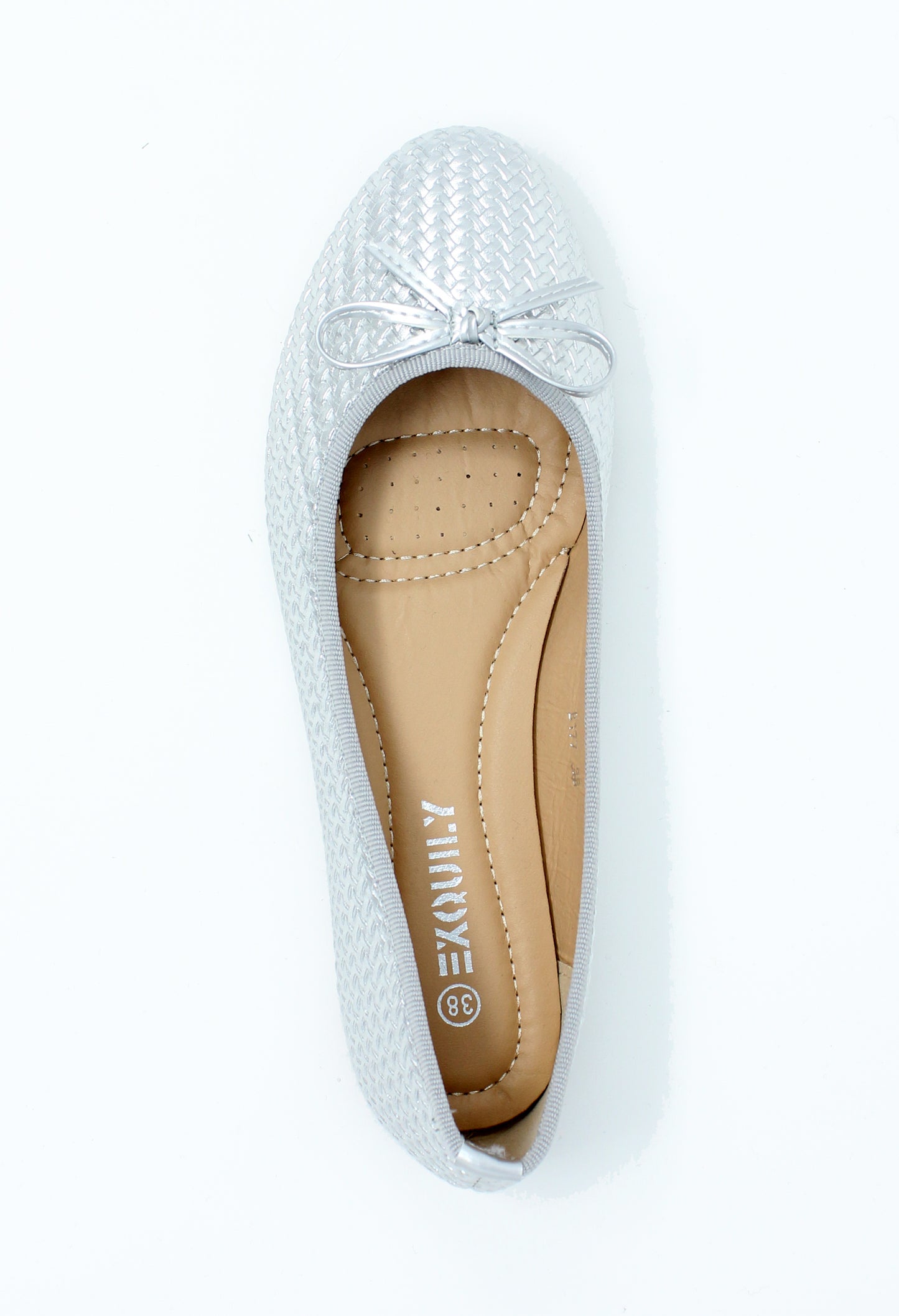 Silver Woven Effect Pump