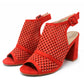 Red Cut Out Boot