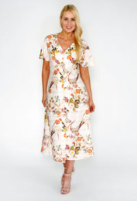 Floral Midi Button Dress