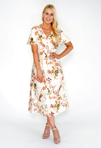 Floral Midi Button Dress