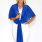 Blue Chiffon Shoulder Wrap