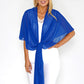 Blue Chiffon Shoulder Wrap