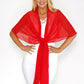 Red Chiffon Shoulder Wrap