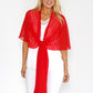 Red Chiffon Shoulder Wrap