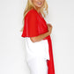 Red Chiffon Shoulder Wrap