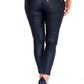 Navy High Waisted Coated Trousers