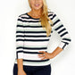 Stripe Top with Button Detail