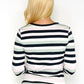 Stripe Top with Button Detail