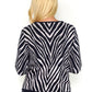 Navy and Pink Zebra Zip-up