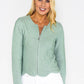 Sage Cardigan with Scalloped Hem