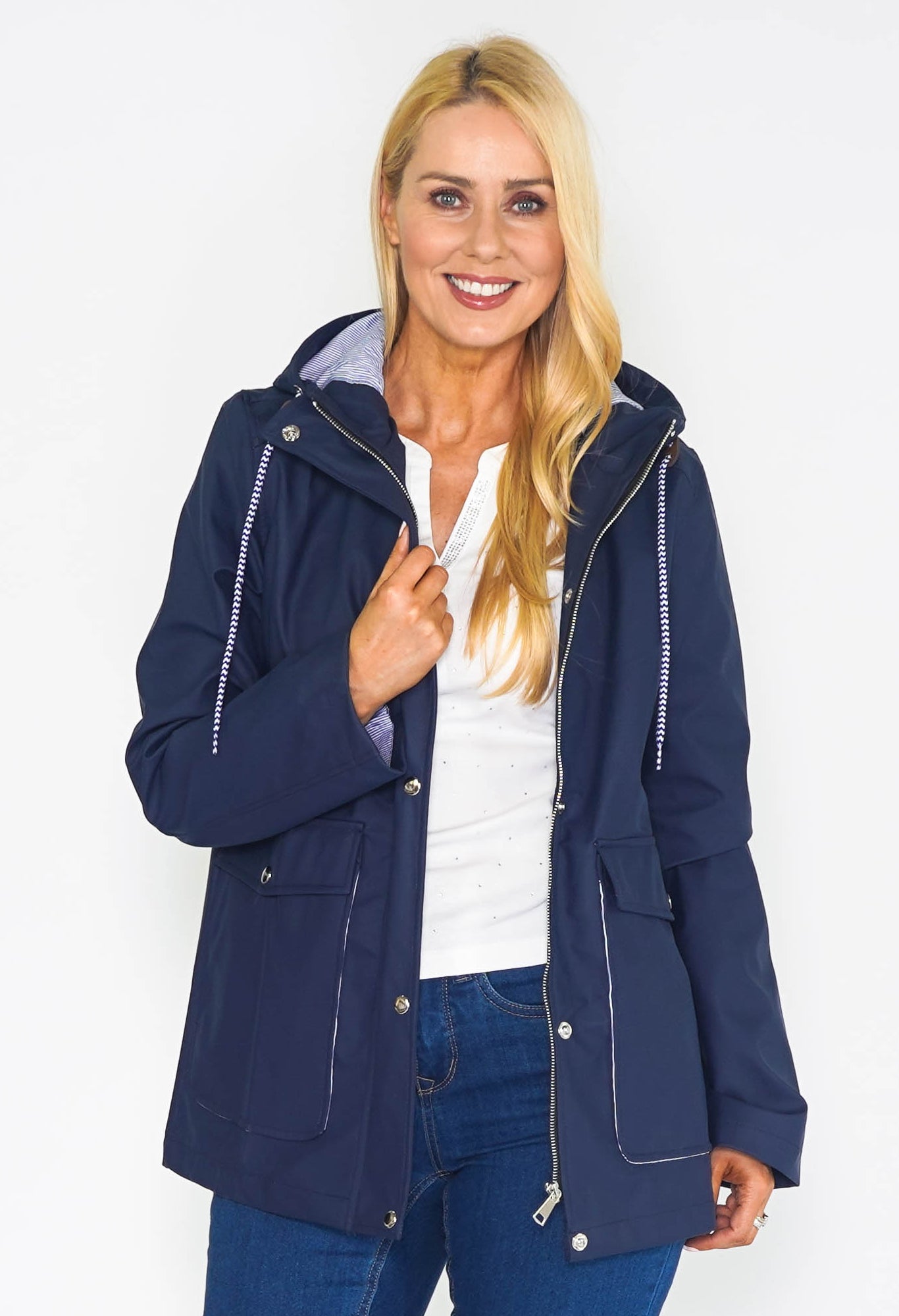 Navy Raincoat-1