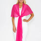 Pink Chiffon Shoulder Wrap