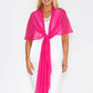 Pink Chiffon Shoulder Wrap