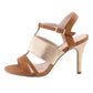 Tan High Heel Instep Strap Shoe