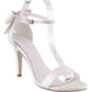 Ivory High Heel Ankle Strap Shoe