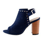 Navy Heel Peep Toe Sling back