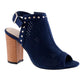 Navy Heel Peep Toe Sling back