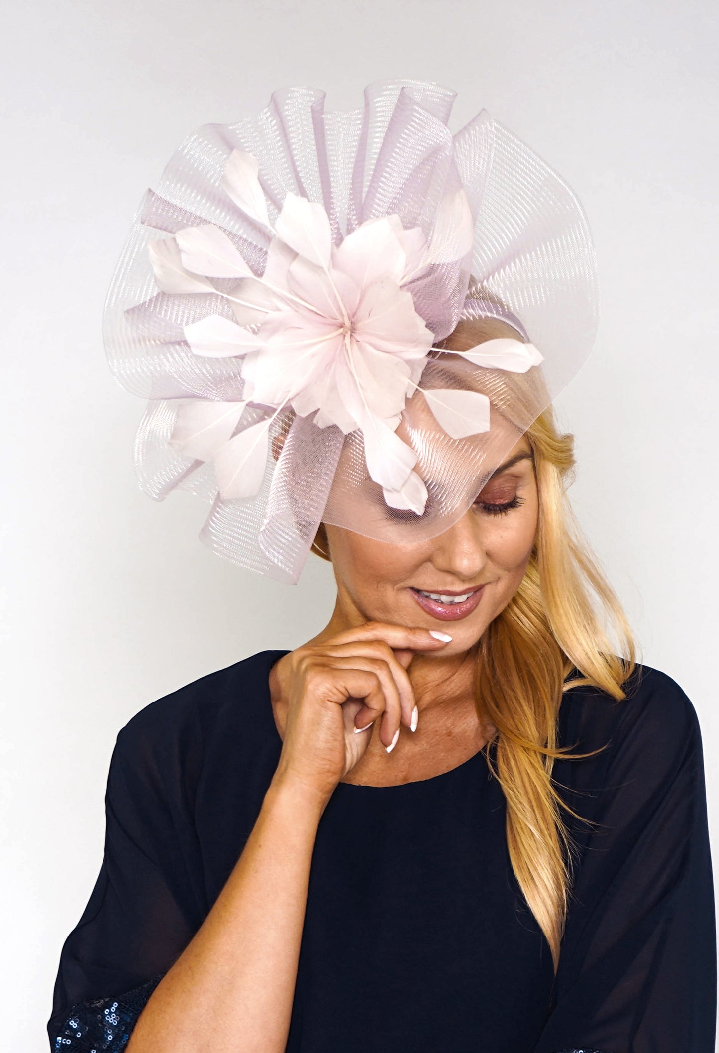 Pale Pink Flower Detail Fascinator