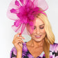 Fuschia Flower Detail Fascinator