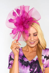 Fuschia Flower Detail Fascinator