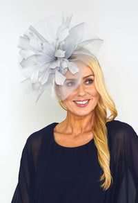 Grey Flower Detail Fascinator