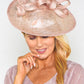 Metallic Blush Disc Shape Fascinator-1