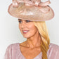 Metallic Blush Disc Shape Fascinator-1