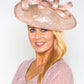 Metallic Blush Disc Shape Fascinator-1