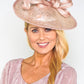 Metallic Blush Disc Shape Fascinator-1