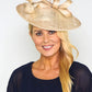 Metallic Gold Disc Shape Fascinator