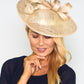 Metallic Gold Disc Shape Fascinator