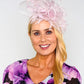 Pale Pink Mesh and Feather Fascinator