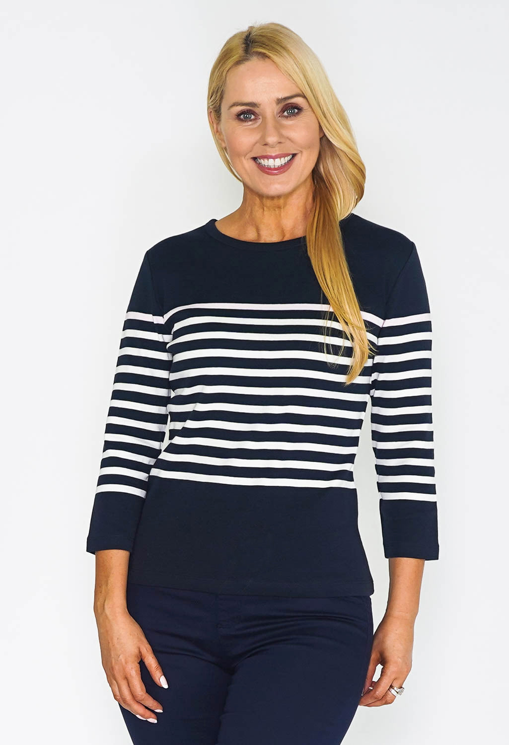 Navy Stripe Top-1