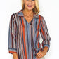 Abstract Striped Blouse