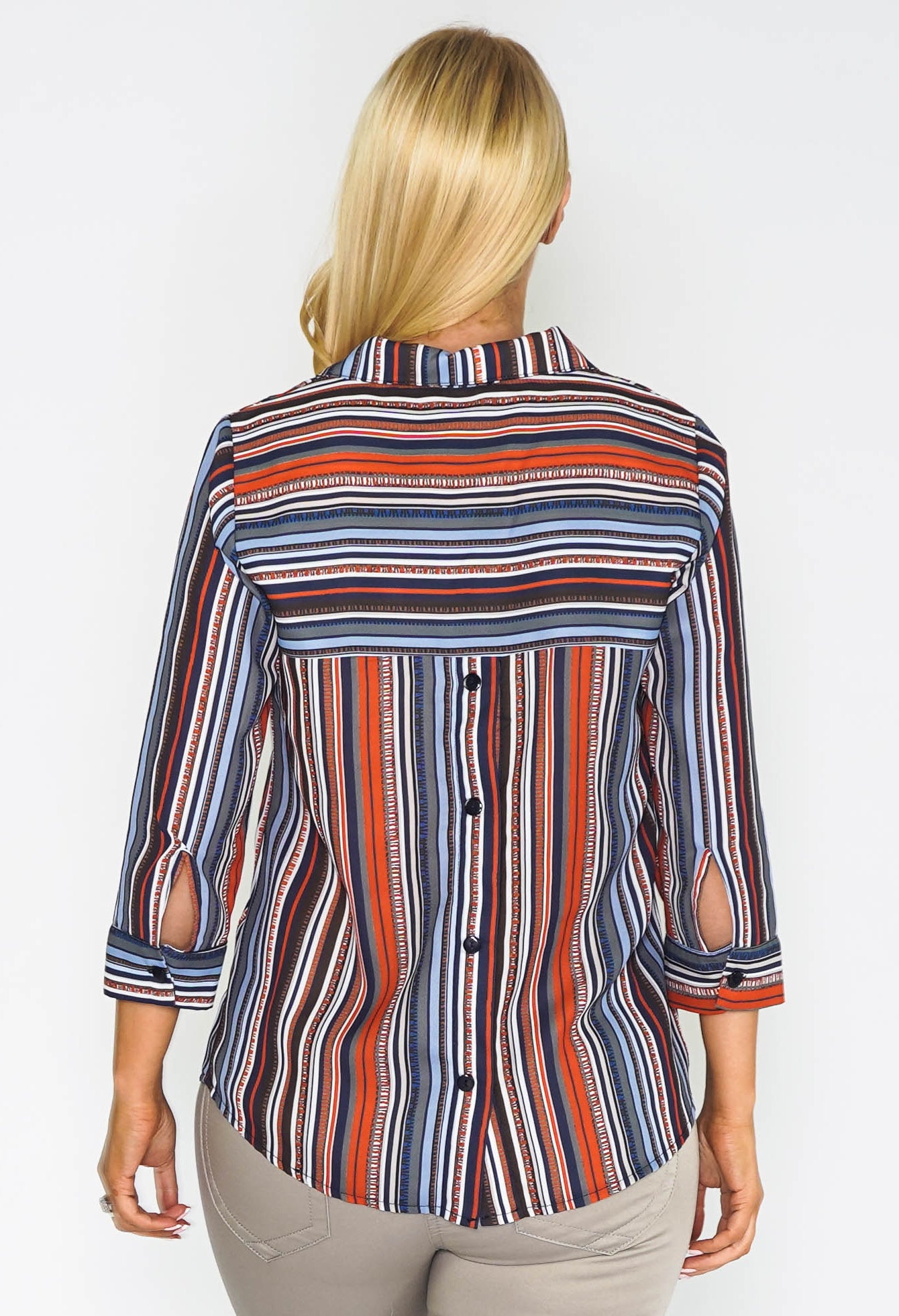 Abstract Striped Blouse