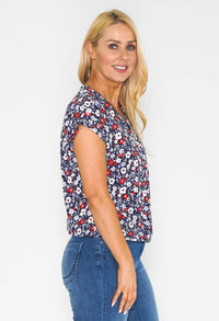 Floral Zip Blouse