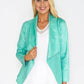 Green Waterfall Suede Jacket