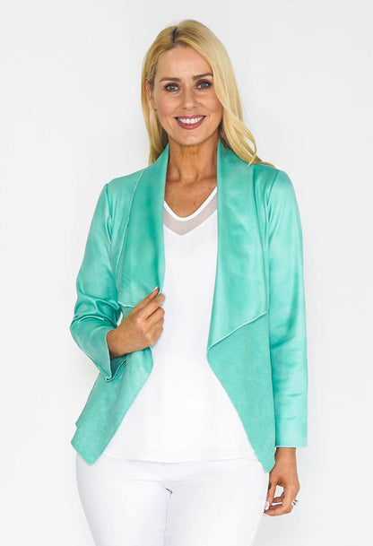 Green Waterfall Suede Jacket