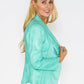 Green Waterfall Suede Jacket