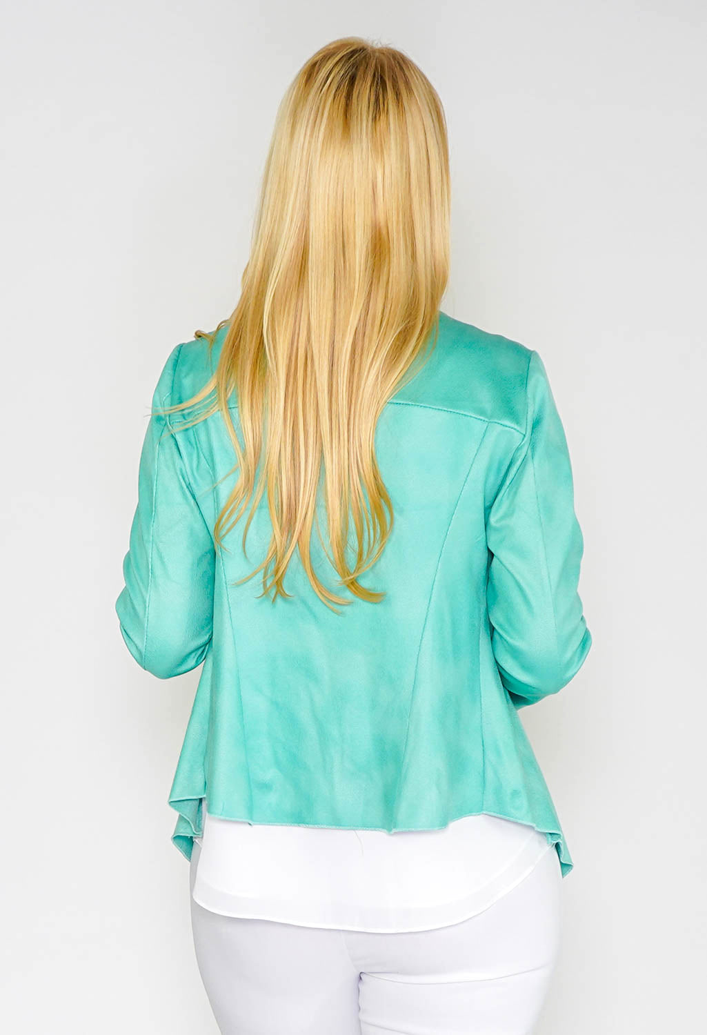 Green Waterfall Suede Jacket