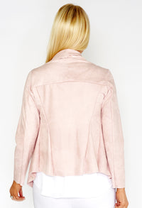 Pink Waterfall Suede Jacket