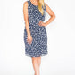 Layered Navy Polka Dot Dress